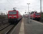 S-Bahntreffen im Bahnhof Rostock-Bramow.(24.04.10)