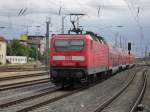 143 303-6 als S2 von Warnemnde Richtung Gstrow bei der Ausfahrt im Rostocker Hbf(30.07.10)