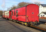 Bäderbahn Molli Fahrrad Wagen am 21.12.2021 in Bad Doberan