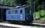 bzb-bayrische-zugspitzbahn-13/799586/bzb---bayrische-zugspitzbahn-lok-11 BZB - Bayrische Zugspitzbahn Lok 11, MAN/AEG 1929, Achsformel: 1zzz1, 28,7t, 13km/h, 510kW, Grainau - Badersee 18.08.1987 M.S/D.S