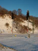 Seit Dezember 2010 sind endlich die  Neuen  Ausfahrsignale in Lietzow im Betrieb.