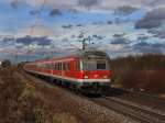 Eine RB nach Plattling am 13.11.2010 bei der Einfahrt in Obertraubling.