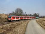 Eine S Bahn nach Nrnberg am 05.03.2011 unterwegs bei Plling.