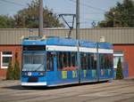 Einsam und verlassen stand der 6N1 Wagen 679 auf dem Betriebshof der Rostocker Straßenbahn AG abgestellt.29.08.2018