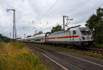 Die 147 552-4 (91 80 6147 552-4 D-DB) der DB Fernverkehr AG schiebt die IC2-Garnitur 4890, als IC 2320 / RE 34 (Frankfurt/Main Hbf – Dillenburg - Siegen - Dortmund Hbf), Steuerwagen voraus am 01