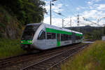 Der an die WEBA (Westerwaldbahn des Kreises Altenkirchen GmbH) für die Daadetalbahn vermietete VT 106 / HLB VT 509 106 (95 80 0946 406-5 D-HEB / 95 80 0646 406-8 D-HEB / 95 80 0946 906-4 D-HEB),