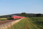 610 509 + 005 als RE 3693 Hof - Regensburg bei Oberteich.