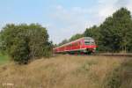 612 515 + 005 als RE3697 Hof - Regensburg bei Schnfeld.