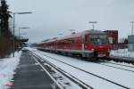 Nachschuss auf 610 012 und 013 als RE 3696 nach Hof in Wiesau.