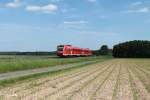 Nachschuss auf 612 665 als IRE 3090 Dresden - Nrnberg bei Oberteich.