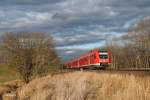 612 152 + 064 als Re 3695 Hof - Regensburg bei Schönfeld.