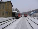 642 563-7 als RB 16462 Gera HBF und 612 098-4 als RE3640 Gera HBF in Zeulenroda unt.