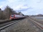 612 115-0 + 094 erreichen Wiesau/Oberpfalz mit den RE 3695 nach Regensburg.