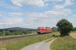 612 055 mit dem RE 5586 Cheb - Nürnberg bei Brand bei Marktredwitz.