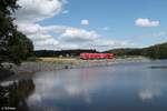 612 481-1 als Umleiter RE Hof - Nürnberg am Rechenweiher bei Reuth bei Erbendorf.