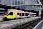 HLB 429 042 verlässt am 23 September 2020 Frankfurt-am-Main Hbf.