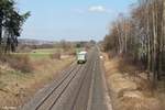 VT650 727 als ag84552 Marktredwitz - Bad Rodach bei Waldershof.