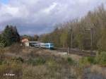 223 069 durchfhrt Reuth bei Erbendorf mit dem Alex nach Mnchen.