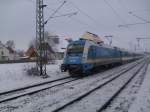 183 004 mit dem ALX84109 von Hof nach Mnchen in Obertraubling.