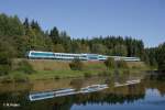 223 071 mit dem ALX84111 Hof - Mnchen bei Oberteich.