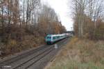 223 066 verlässt Reuth bei Erbendorf mit dem ALX84115 Hof - München.