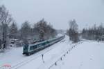 Einfahrt von Marktredwitz und 223 066 als ALX84111 Hof - München.