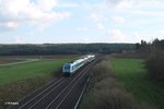 223 062 zieht bei Neudes den ALX84110 München - Hof durch die Kurve.