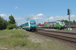 223 062 trifft beim verlassen von Wiesau/Oberpfalz mit dem ALX84115 Hof - München auf den SETG Vectron 193 831  Christian Doppler .