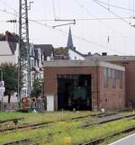 Bild 1: Arbeitsbeginn für die Vulkan-Eifen-Bahn V90. Neuwied 17.09.2021