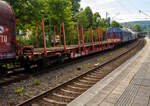 Leerer vierachsiger Drehgestellflachwagen in Regelbauart der DB Cargo AG. 81 80 3507 147-6 D-DB der Gattung Rbns 641, am 24 Juli 2025 im Zugverband bei der Zugdurchfahrt in Kirchen/Sieg.

Der Drehgestellflachwagen, mit Rungen, Ladeschwellen und Stirnwandklappen, jedoch ohne Seitenwandklappen, dient dem Transport von sehr langen Montanerzeugnissen und langen Schnitthölzern. Anders als die Bauart 646.1 besitzt dieser keine 10 Rungenpaare mit Niederbindeeinrichtungen je Längsseite, sondern 12 Drehrungen. Es sind aber am Wagen 10 Niederbindeeinrichtungen (Spannwinden mit Gurt 40 kN Nennbruchkraft) und Bindeösen zur Ladungssicherung vorhanden. Die Bindeösen an den Langträgern sind mit 60 kN und die an den Stirnwandklappen mit 40 kN belastbar. Zum Spannen der Gurte ist für die Spannwinde ein Bedienhebel in Mitte Langträger (Bedienungsseite) abgelegt.

Das geschweißte Untergestell, das aus Stahl der Güte S 355J2G3 (St 52-3) besteht, ist in Wagenmitte im unbelasteten Zustand um 30 mm vorgesprengt und hängt im belasteten Zustand um 25 mm durch. Der Wagenboden zwischen den Ladeschwellen besteht aus 3 mm dickem Riffelblech, der begehbar ist, aber nicht mit der Ladung oder Fahrzeugen belastet werden darf. Nur die in der Mitte nagelbaren Ladeschwellen (16 Stück, 200 mm breit, 100 mm hoch) aus einer Hart-Weich-Holz-Kombination nehmen alle vertikalen Kräfte der Lasten auf.

Für Transportanforderungen, bei denen die Geradheit der Montanerzeugnisse auch nach dem durchgeführten Transport gewährleistet sein muss, können die Verlader bis zu 3 Hilfsladeschwellen zwischen den festen Ladeschwellen auflegen. Die Hilfsladeschwellen dürfen nicht für Einzellasten verwendet werden, müssen sich auf den Obergurten der Langträger abstützen und dürfen das Wagenbodenblech nicht belasten, müssen durch Nutzung der Bohrungen im Obergurt mit Bindedraht gegen seitliches Verrutschen gesichert werden.

Die hochbelastbaren Drehrungen (12 Paare) bestehen aus Spezialstählen und neigen sich im unbelasteten Zustand um ca. 125 mm nach innen. Jede bleibende Verformung der Drehrungen, die durch unsachgemäße Be- und Entladung entsteht, kann nur durch Rungenwechsel behoben werden. Die Stirnwandklappen dienen in senkrechter Stellung der Ladegutsicherung und dürfen in horizontaler Stellung nicht befahren werden. Der Wagen kann mit umgelegten Stirnwandklappen und abgesenkten Stirnwandrungen verkehren (Gleisbögen ≥ 150 m Halbmesser).

TECHNISCHE DATEN 
Gattung: Rbns 641
Länge über Puffer: 26.350 mm
Drehzapfenabstand: 20.050 mm
Achsabstand im Drehgestell: 1.800 mm
Ladelänge: 25.008 mm
Ladebreite: 2.590 mm
Ladefläche: 65,0 m²
Wagenhöhe (Rungenoberkante): 3.350 mm
Wagenbreite: 3.020 mm
Rungenhöhe über OK Ladeschwelle: 2.000 mm
Höhe der Ladeschwellen: 100 mm
Höhe der Ladeschwelle über SOK: 1.350 mm
Höchstgeschwindigkeit: 100 km/h (beladen) 120 km/h (leer)
Max. Ladegewicht: 63,0 t ab Streckenkl. D / DB CM auch 57,0 t / PKP C 52,5 t
Eigengewicht: 26.810 kg
Kleinster bef. Gleisbogenradius: 75 m
Bremse: KE-GP-A (K)
Bremssohle: C810 / Cosid 810 (Komposit-Bremssohle, kurz K-Sohle)
Handbremse: tlw. Fbr
Austauschverfahren: 81 (international durch Sondervereinbarungen mit PKP/51, MAV/55, ÖBB/81, CFL/82, FS/83, NS/84, SBB/85, SNCF/87 und SNCB/88 einsetzbar)
Erstes Lieferjahr/ Baujahr der z. Z. ältesten Wagen: 1997
Bei DB Cargo vorhandene Wagen-Nr.: 81 80 3507 000-7 bis 151-8.