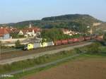 ES64 U2 073 + 013 ziehen ein Wechselpritschenzug Winnerspedition durch Retzbach-Zellingen.27.09.08