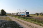 193 848-9 zieht den DGS 52636 VW Autozug in Richtung Süden bei Wettelsheim kurz vor Treuchtlingen.