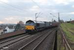 ERS 6617 mit Containerzug in Hattenheim am Rhein.