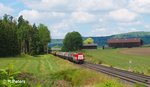 420 012 alias 223 032 mit einem Kesselzug aus Cheb nach Ingolstadt kurz hinter Pechbrunn.