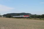 223 034 zieht den Kesselzug aus XTCH nach Regensburg bei Lengenfeld.