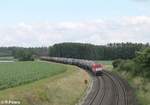 223 031 (Noch im alten Lack) mit einem Kesselzug Ingolstadt - Cheb bei Oberteich.