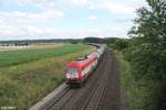 223 031 (Noch im alten Lack) mit einem Kesselzug Ingolstadt - Cheb bei Oberteich.