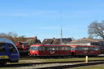 evb Moorexpress  169  und  168  am 16.04.2022 in Bremervörde (evb Betriebshof).