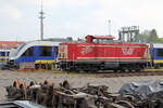 evb 211 061-7 hat Wochenendruhe. Bremervörde, 20.05.2024.