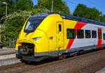 Detailbild des HLB 563 802 / 563 902 (94 80 0563 802-8 D-HEB / 94 80 0563 902-6 D-HEB), einer der drei neuen zweiteiligen Hybridtriebzüge (E/Akku) der BR 563 vom Typ SIEMENS Mireo Plus B der HLB