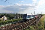 223 144 mit einem Sonderzug aus Koblenz nach Bamberg zwischen Hattenheim und Erbach(Rheingau).