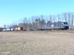 ES64 F4-289 mit Containerzug bei Jacobsdorf(Mark) 08.03.11