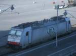 ITL 186 140-0 stand,am 03.Mrz 2012,am Bahnsteig in Mukran.