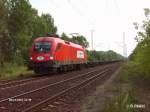 1116 233-6 zieht auf den Sdlichen BAR ein Containerzug.