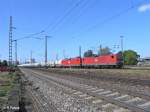 601 + 603 erreichen Regensburg Ost mit ein Zementzug aus Berlin.