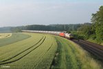 MEG 077 012 und 801 mit dem Leerzementzug Regensburg Hafen - Rüdersdorf bei Berlin bei Oberteich.