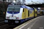 246 002-2 stand mit den ME nach cuxhafen im bf hh-harburg,06.03.15