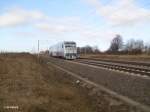 VT001 auf den Weg nach Leipzig HBF bei Leipzig/Halle Flugplatz.