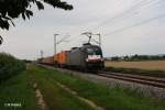 ES64 U2 063 mit Containerzug bei Moosham.