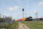 X4E 616 mit einem Containerzug in der Treuchtlinger Kurve in Nürnberg Hohe Marter. 25.03.24